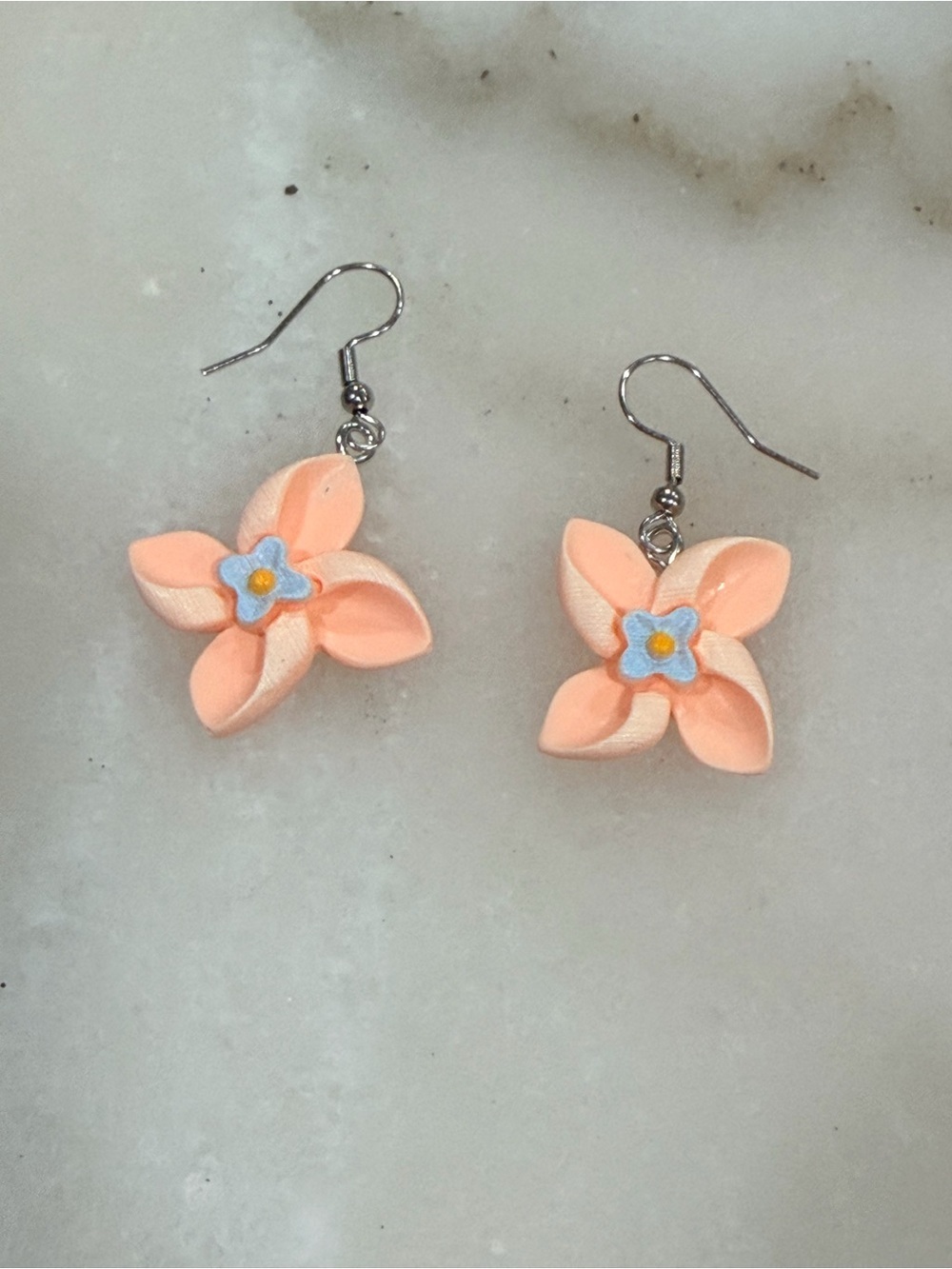 Floral Pinwheel Earrings Handmade Novelty Jewelry Coquette Style